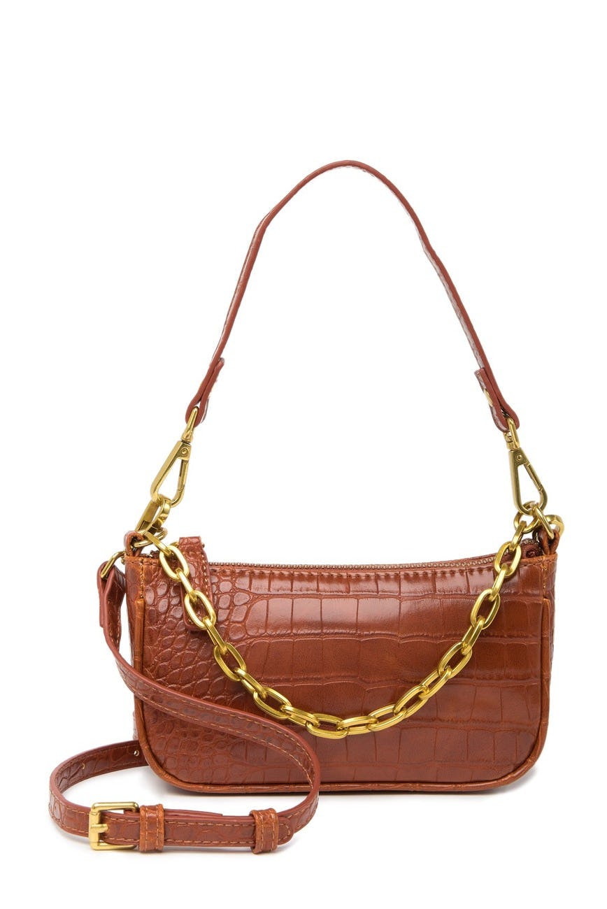Details about / Retro Baguette Shoulder Mini Bag Women Faux Leather Rachel Elegant Handbag